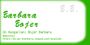 barbara bojer business card